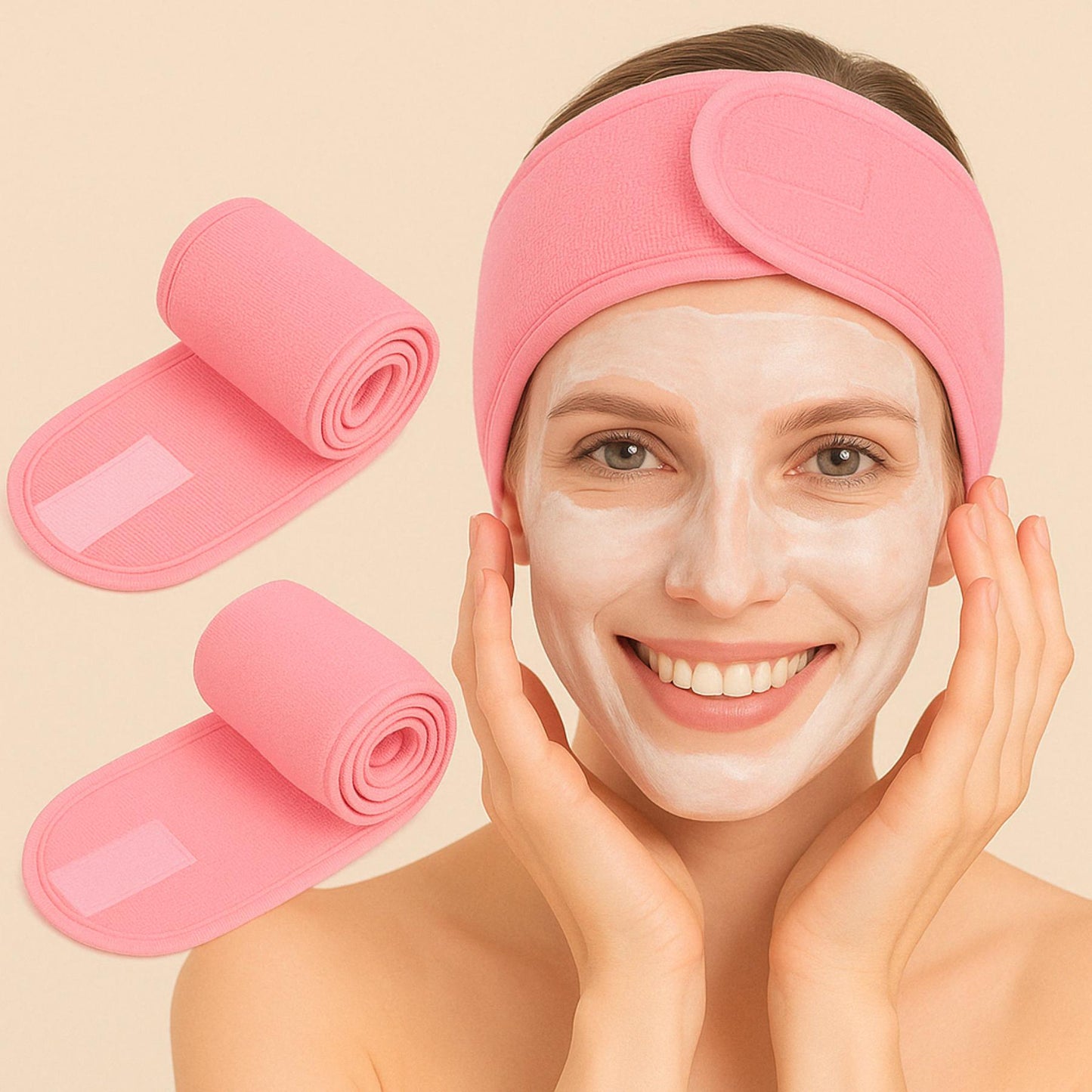 Bandeau Cosmétiques Réglable – Douceur et Élégance pour votre Routine Beauté