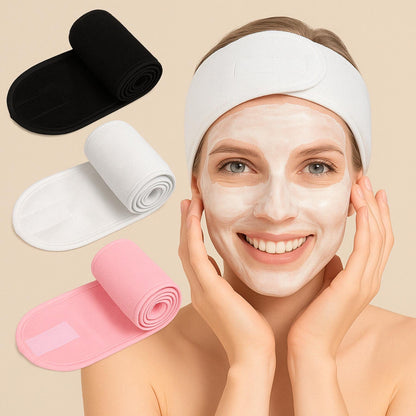 Bandeau Cosmétiques Réglable – Douceur et Élégance pour votre Routine Beauté